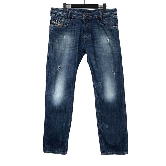 Diesel Other - Diesel Iakop Distressed Regular Slim Tapered Wash 008B9 Jean W34 L30